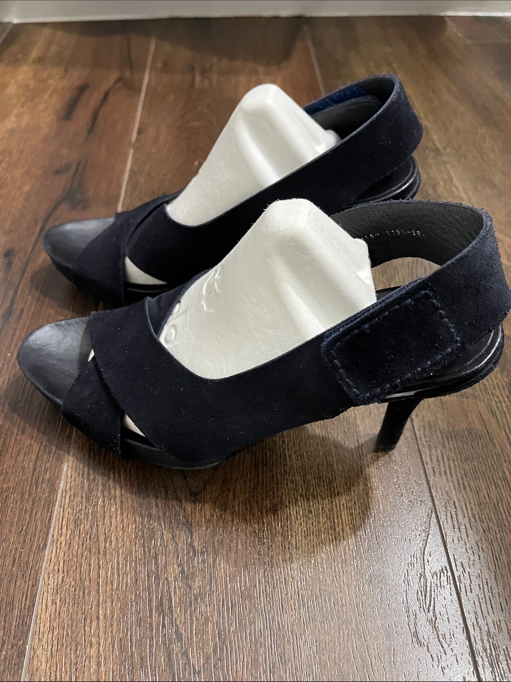 Women's Pedro Garcia  Suede Crisscross Slingback Sandals color navy blue